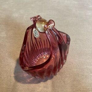 Vintage, antique, cranberry color basket